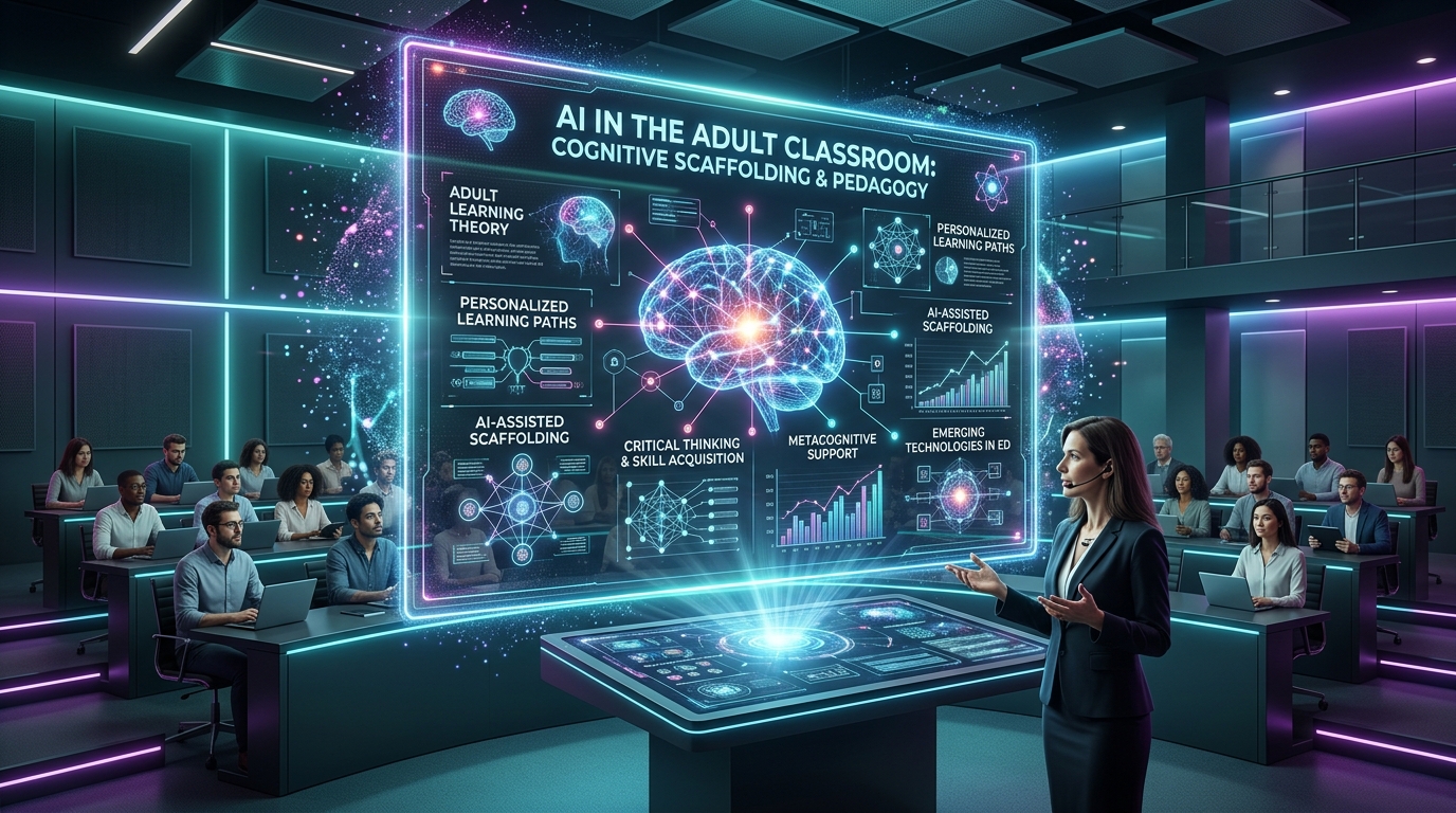 AI in Adult Classroom: Supervised Cognitive Scaffolding Online Lecture